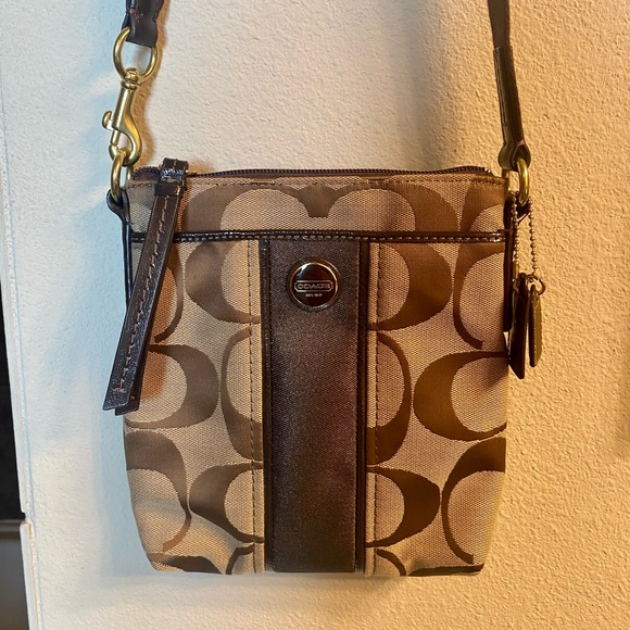 Coach Brown Logo Crossbody Bag - Picture 5 of 6